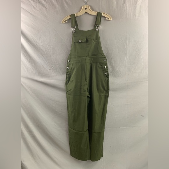 Army Green 1 Flap Pocket Overalls - Picture 7 of 7